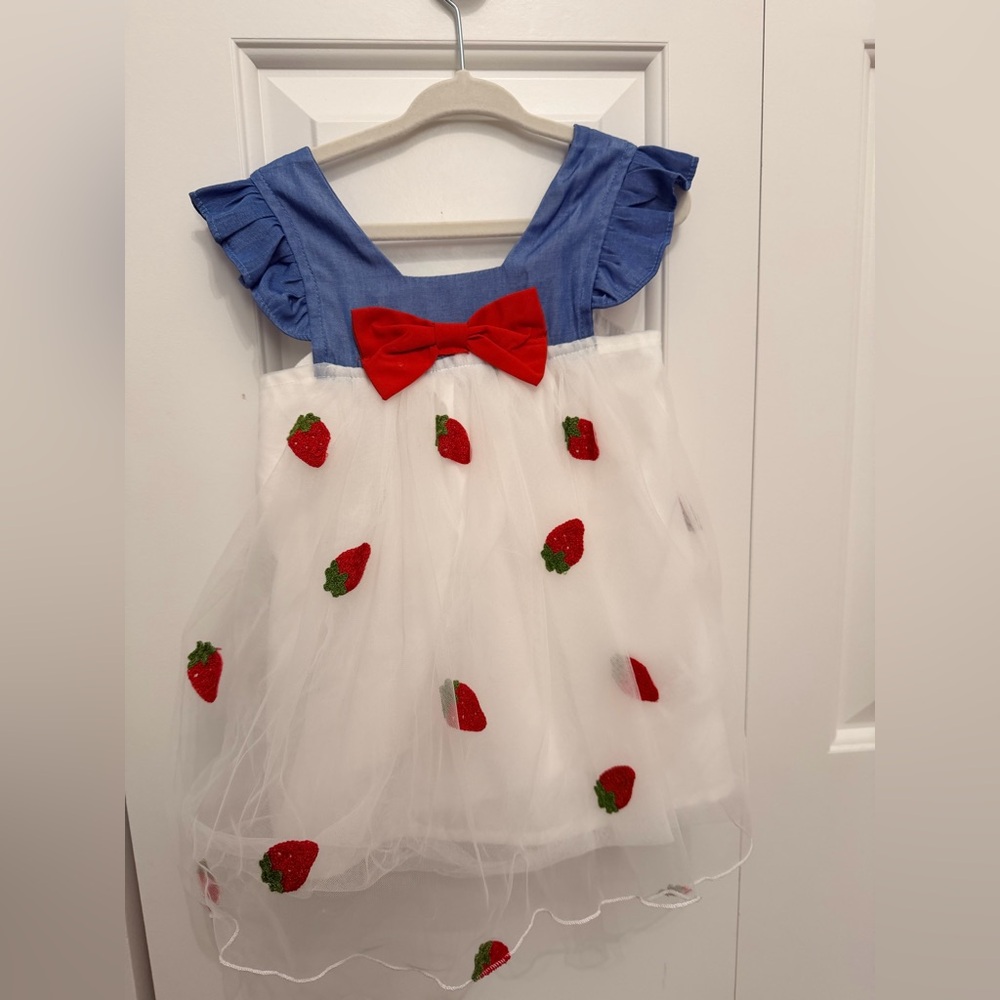 Blue and White Strawberry Kids Costume